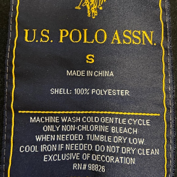 BLACK U.S. Polo Assn Men’s Athletic Bomber - Picture 2 of 2